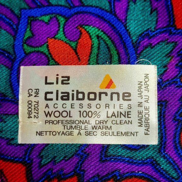 Liz Claiborne ~ Square Scarf ~ Vintage ~ Excellent Condition - Picture 7 of 7